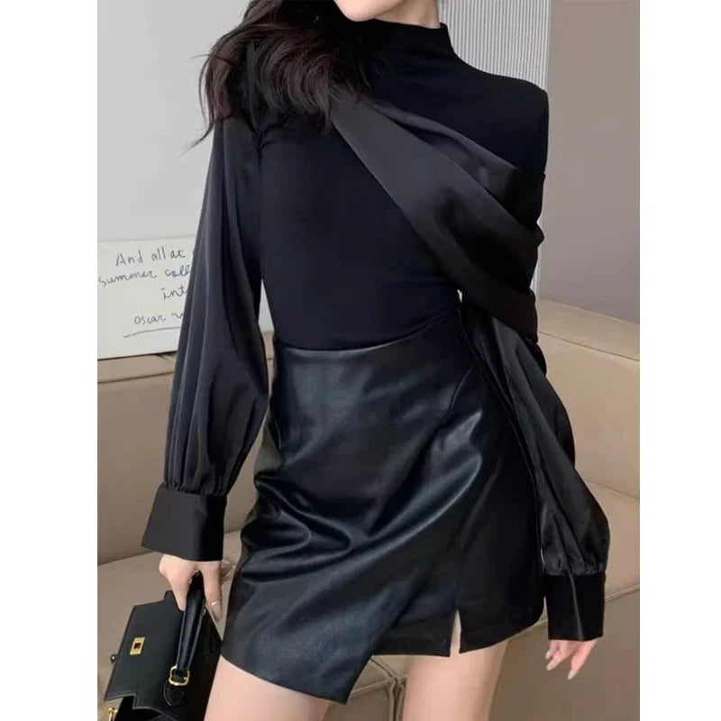 Blusa com Gola Alta Média – Elegância Sofisticada