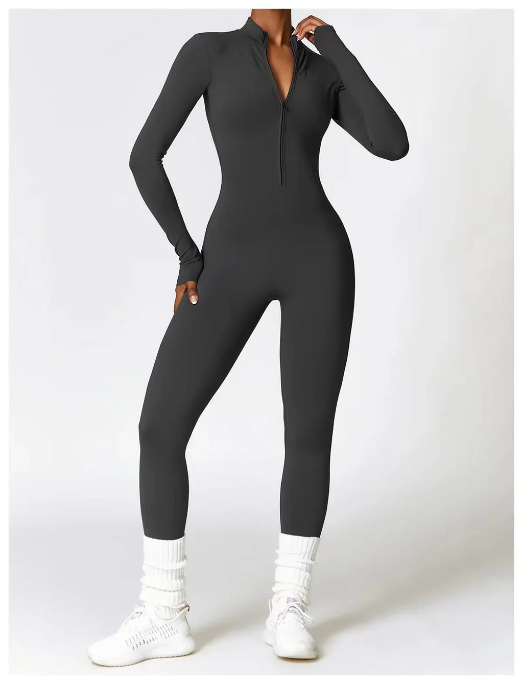 Macacão sem costura outerwear alta elasticidade