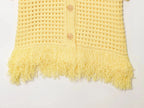 Conjunto em Tricô Vazado – Saia Mini + Camisa