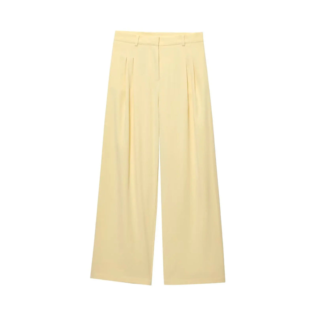 Conjunto Colete Halter Sem Mangas com Bolsos + Calça Pantalona Cintura Alta, Look Executivo Moderno