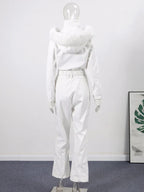 Macacão Feminino Elegante, Proteção Impermeável e Design de Inverno