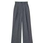 Calça de Alfaiataria Listrada – Cintura Alta e Silhueta Wide Leg Elegante