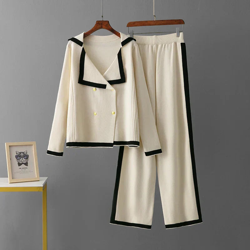 Conjunto Feminino em Tricô – Cardigan Casual com Calça