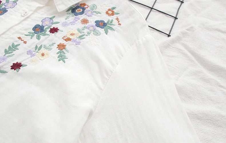 Camisa 100% Algodão com Bordado – Conforto e Estilo Natural