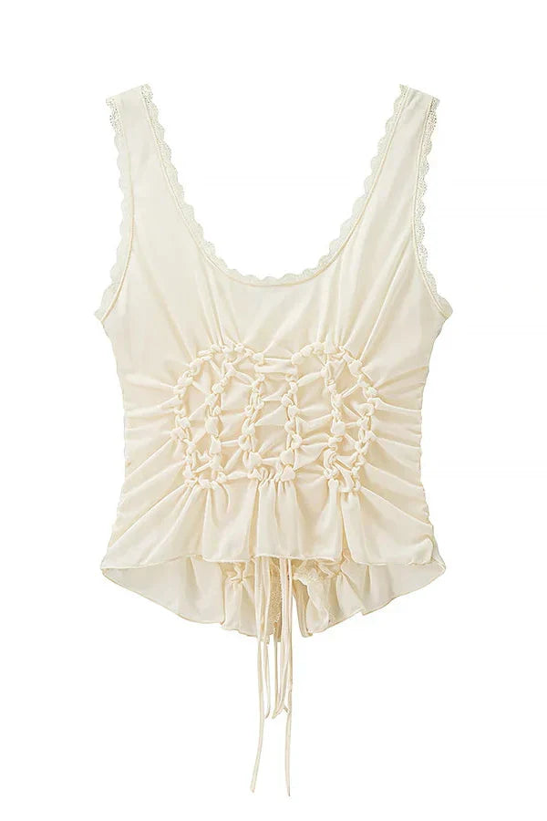 Top Modelo Escultural com Drapeado Delicado e Decote em V – Silhueta Elegante e Ajuste Modelado