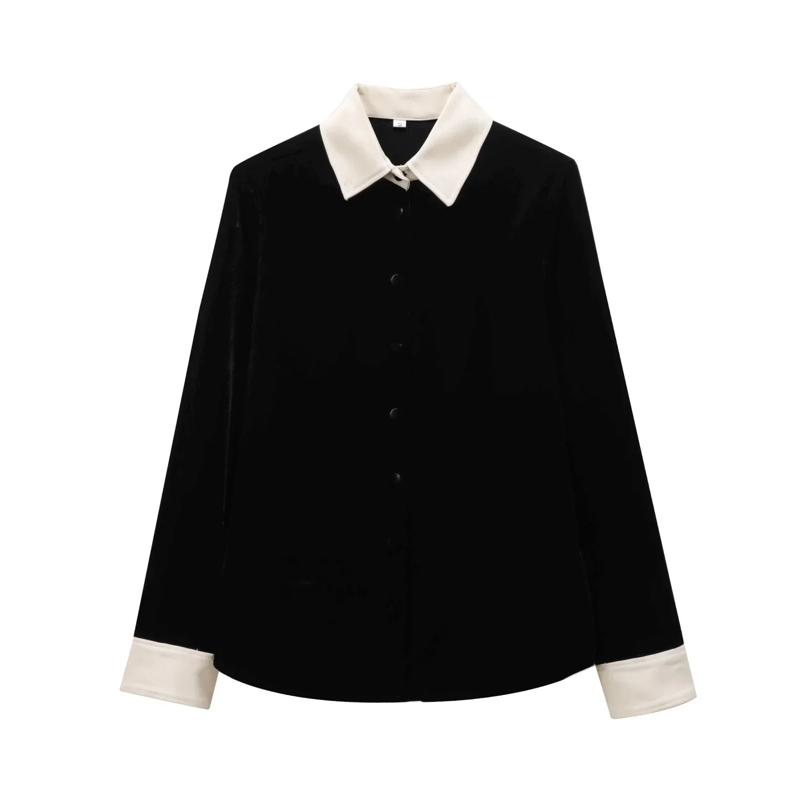 Conjunto em Veludo com Camisa de Manga Longa e Calça – Design Elegante com Detalhes Laterais