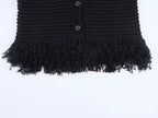 Conjunto em Tricô Vazado – Saia Mini + Camisa