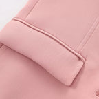 Conjunto Feminino 3 Peças: Blazer, Colete Corset e Short Saia de Cintura Alta