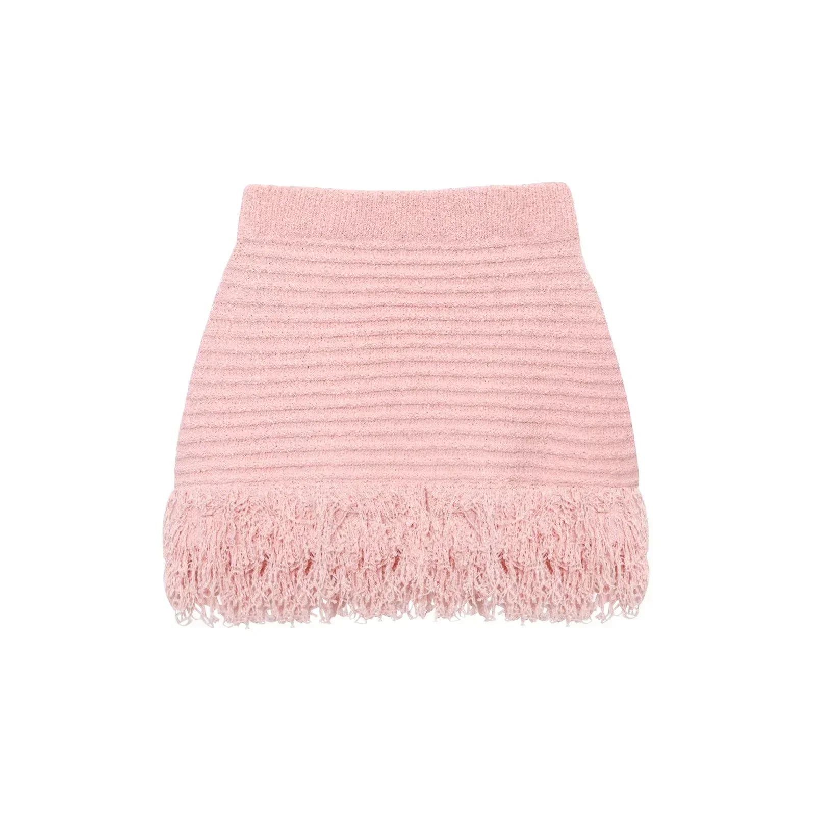 Conjunto em Tricô Vazado – Saia Mini + Camisa