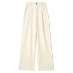 Calça de Alfaiataria Listrada – Cintura Alta e Silhueta Wide Leg Elegante