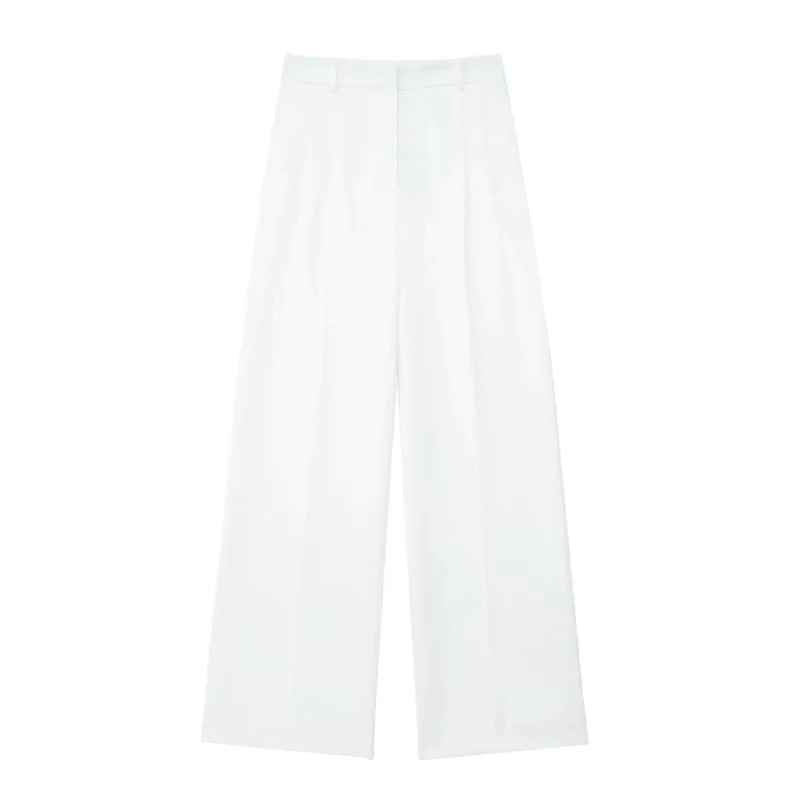 Conjunto Colete Halter Sem Mangas com Bolsos + Calça Pantalona Cintura Alta, Look Executivo Moderno